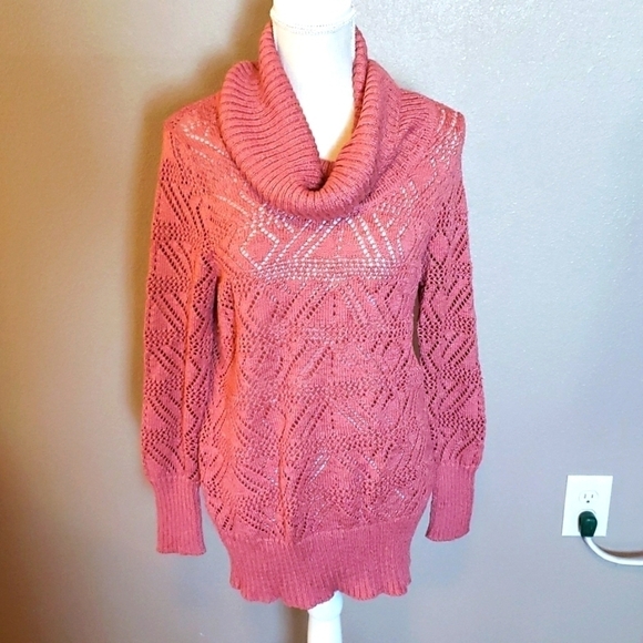 Maurice's open knit Sparkle cowl neck sweater - Picture 1 of 5